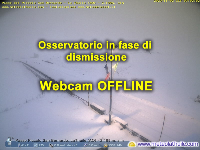 Webcam Passo del Piccolo S. Bernardo lato Francia - La Thuile